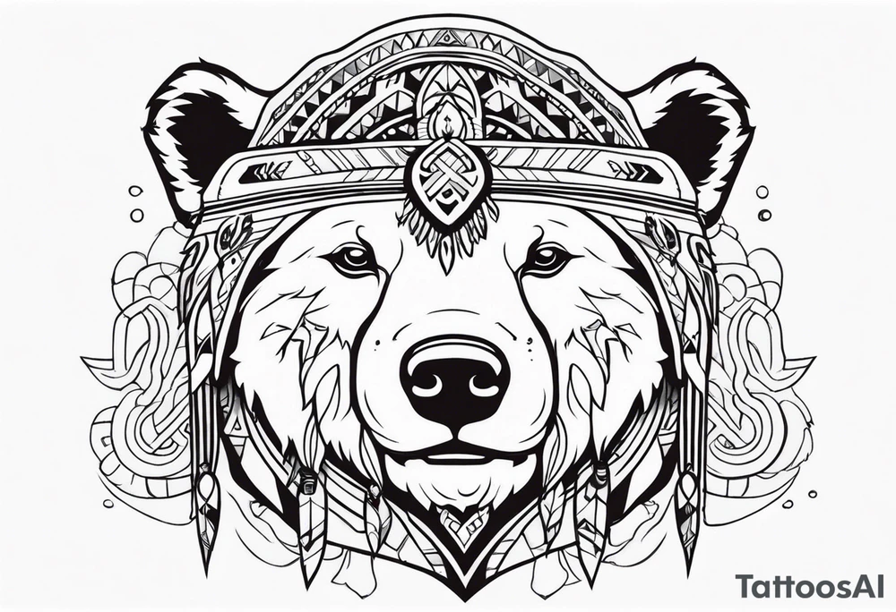 Snow bear shaman tattoo idea