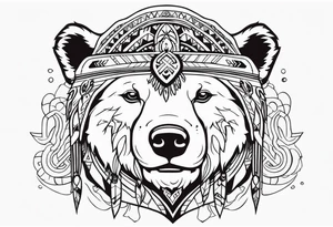 Snow bear shaman tattoo idea