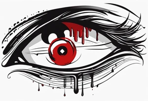 Bloody tears flow from Alucard's eye in Hellsing tattoo idea