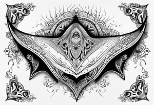 manta ray symmetrical tattoo idea