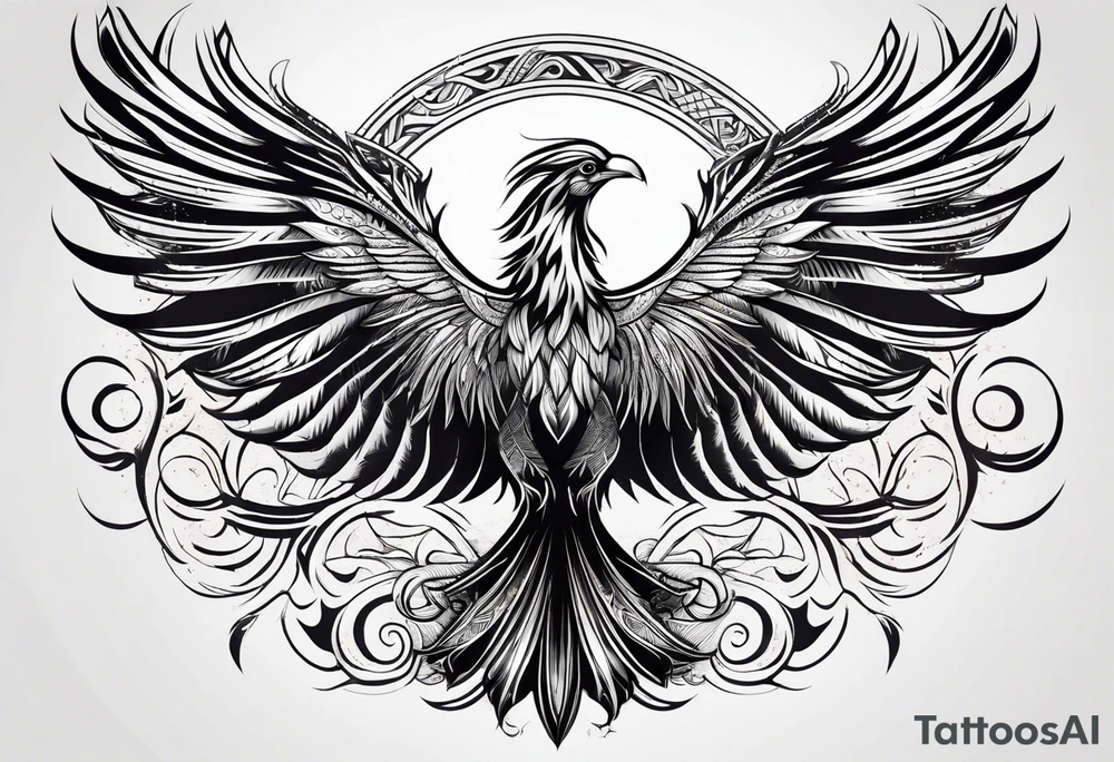 Phoenix bird for arm tattoo idea