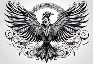 Phoenix bird for arm tattoo idea