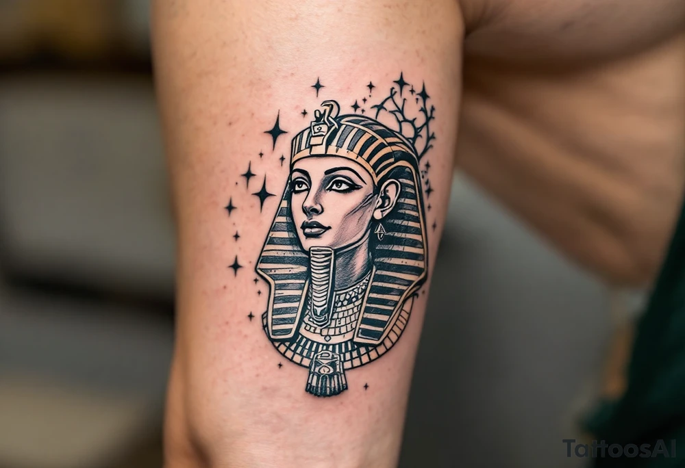egyptian theme animals tattoo idea