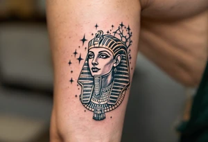 egyptian theme animals tattoo idea