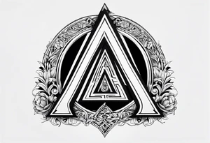 A greek letter - large delta tattoo idea