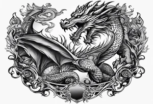 angelish 
roaring dragons tattoo idea