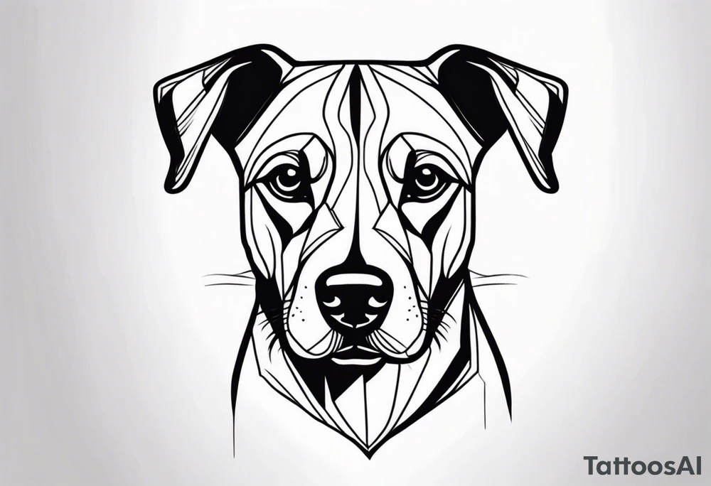 Dog portrait tattoo idea