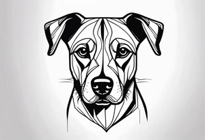 Dog portrait tattoo idea