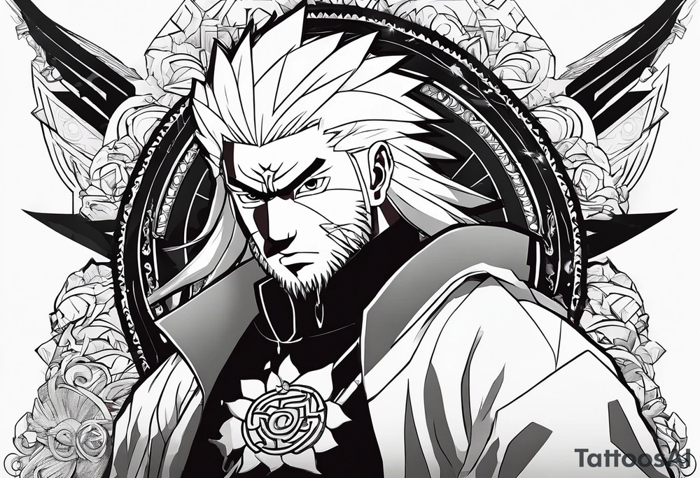 Sage mode jiraiya from the anime naruto tattoo idea