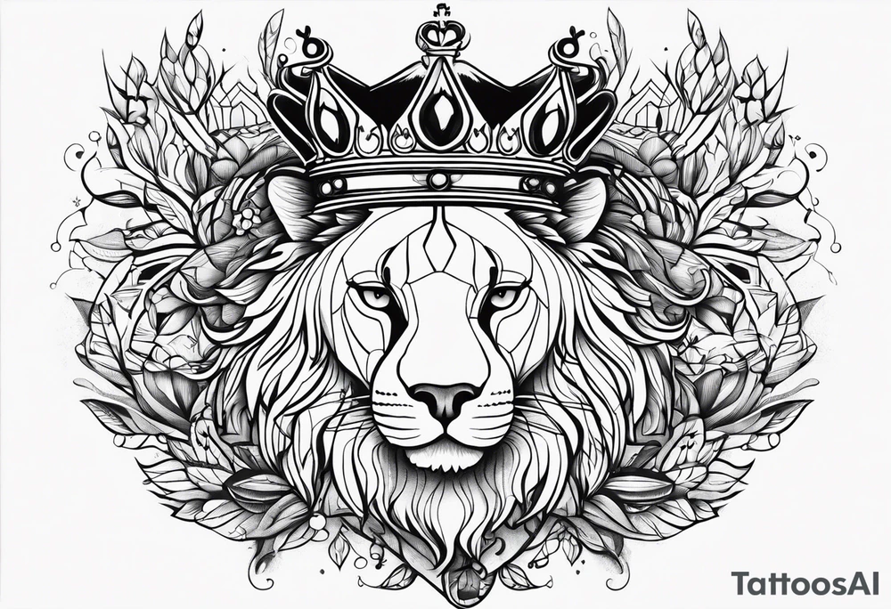 psalms 46:5 with a crown catty corner on the verse tattoo idea