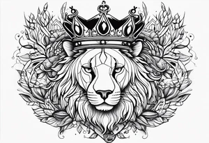 psalms 46:5 with a crown catty corner on the verse tattoo idea