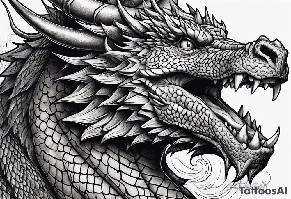 Dragon in gym tattoo idea