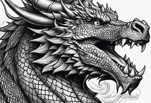 Dragon in gym tattoo idea