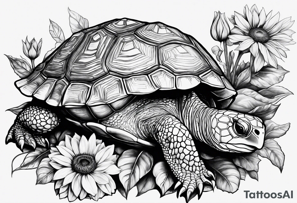 Tournesol,  Fleur roses , Caméra, tortle tattoo idea