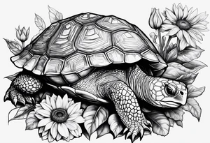 Tournesol,  Fleur roses , Caméra, tortle tattoo idea
