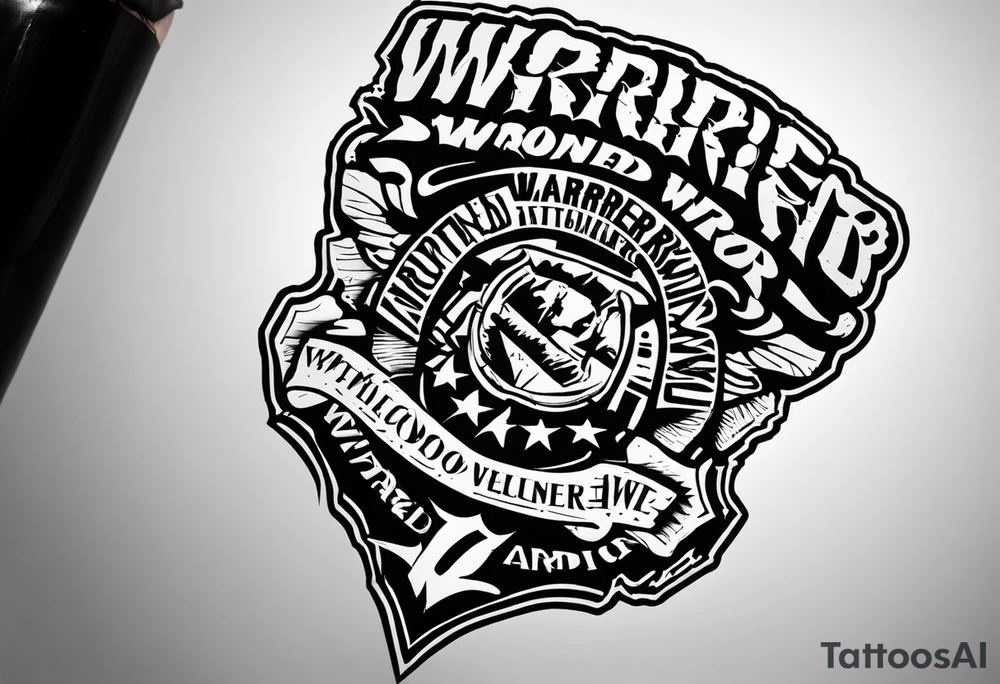 Wounded warrior tattoo idea