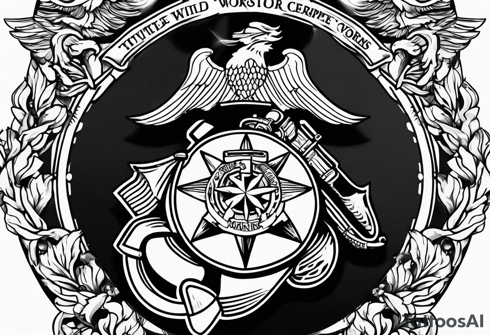 Marine corps tattoo idea