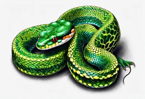 emerald tree boa tattoo idea