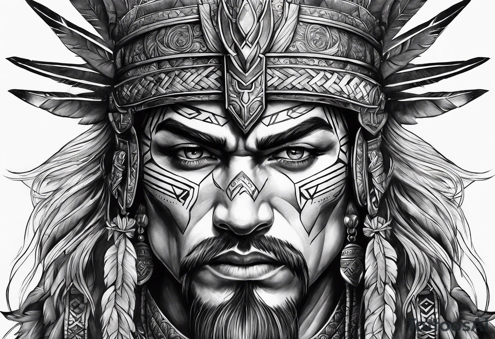 Wise warrior tattoo idea