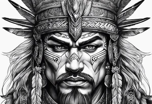 Wise warrior tattoo idea