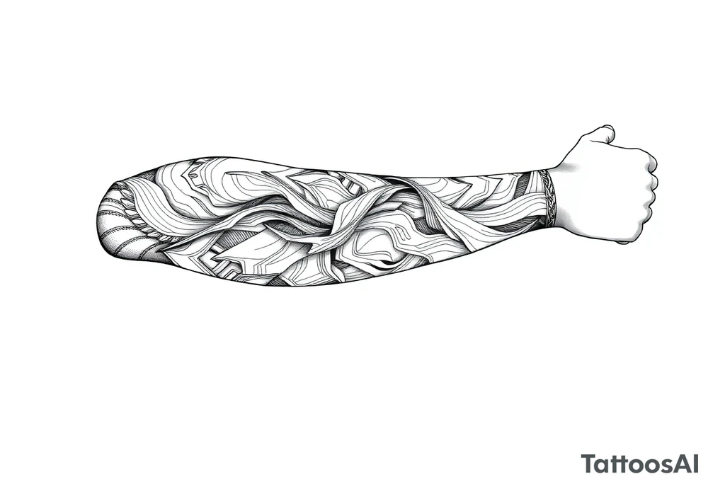 bold line ornamentaali tattoo idea