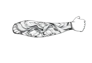 bold line ornamentaali tattoo idea
