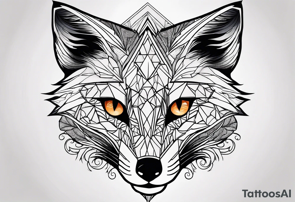 fox eyes tattoo idea