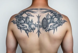 Underwater Atlantis arm sleeve tattoo idea