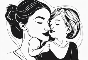 mother, father and daughter tattoo idea