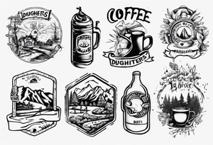 two daughters, Brisbane, coffee, hiking, cycling, beer, gym tattoo idea