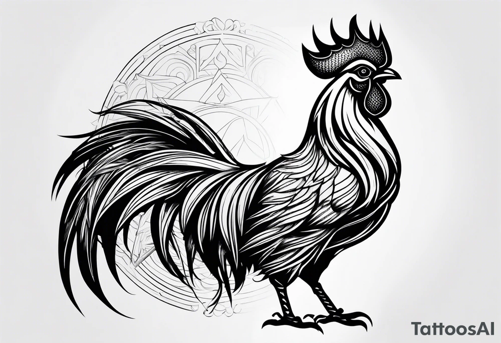 rooster weather vane tattoo idea