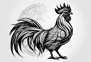 rooster weather vane tattoo idea