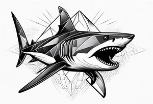 shark attack tattoo idea