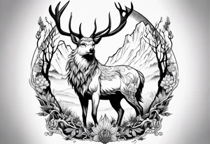 princess mononoke great spirit deer tattoo idea