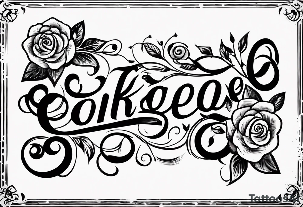 Anika Rose in vintage style lettering tattoo idea