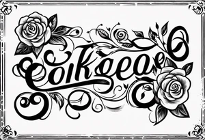 Anika Rose in vintage style lettering tattoo idea