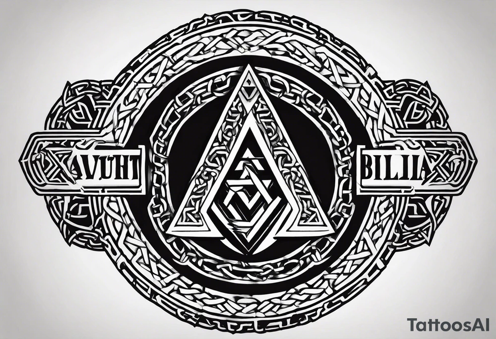 Valhalla round shield axe
Valknut barbed wire chains tattoo idea Valhalla round shield axe
Valknut barbed wire chains tattoo idea