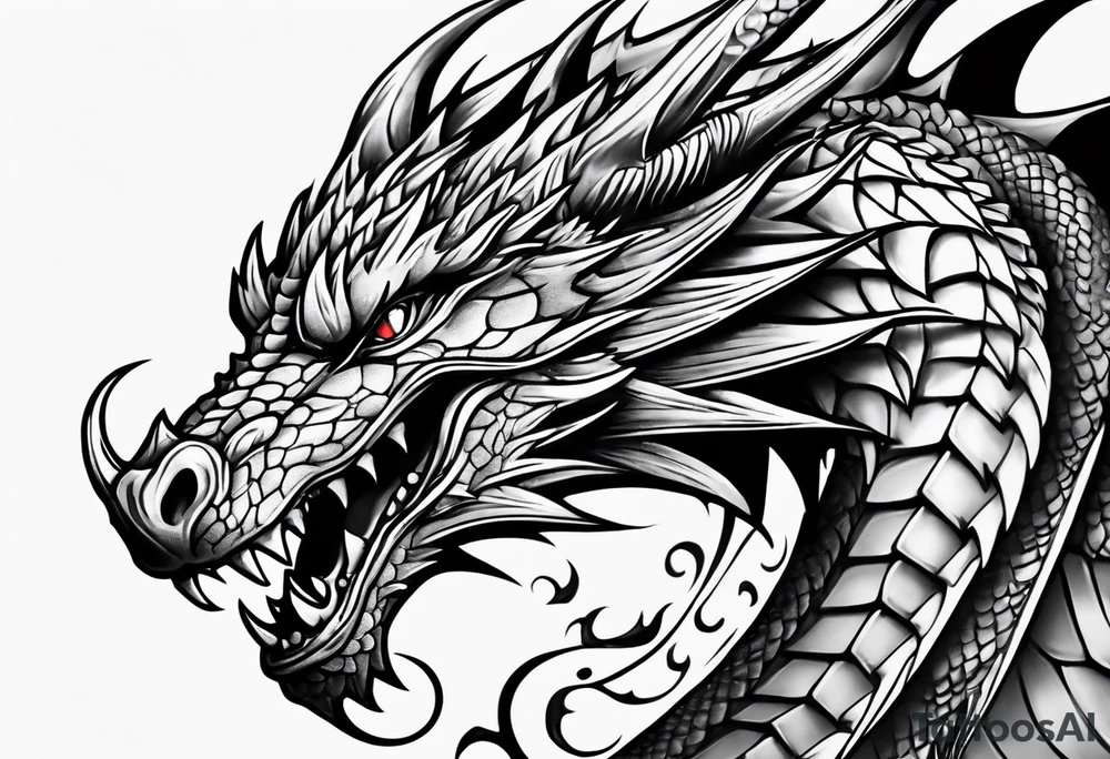dragon collarbone tattoo idea