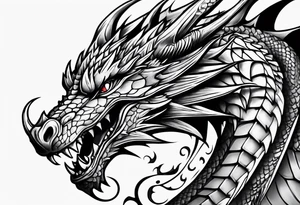 dragon collarbone tattoo idea