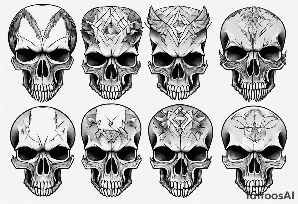 condor skull tattoo idea