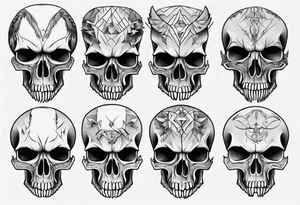 condor skull tattoo idea