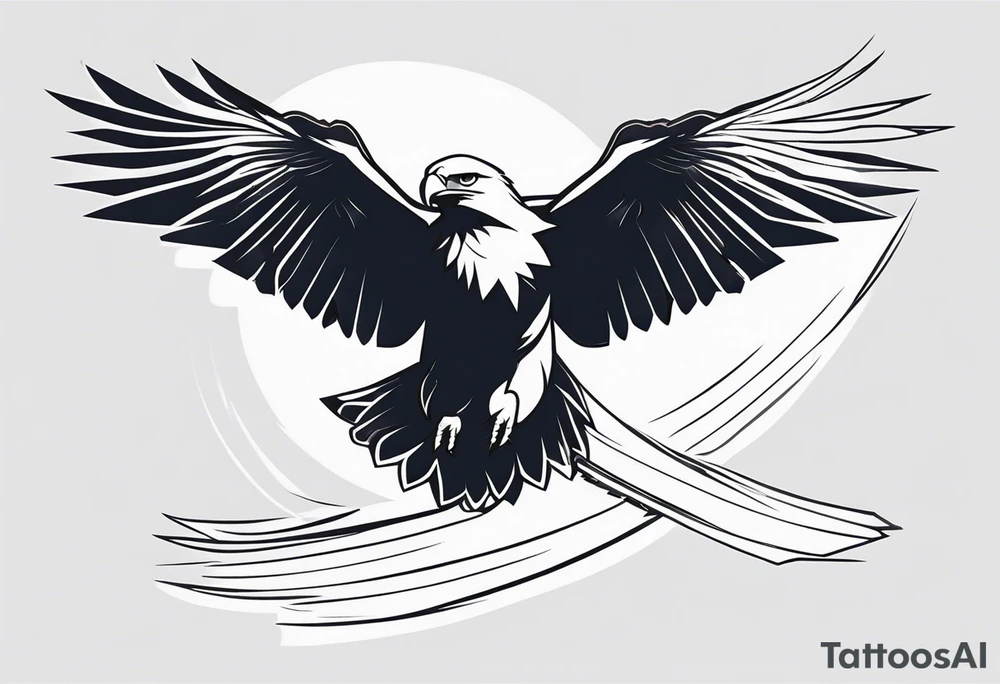 a soaring eagle tattoo idea