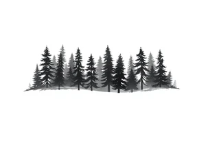 Coniferouse forest silhouette around the forearm a tattoo tattoo idea