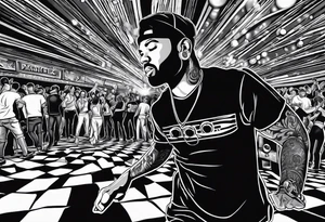 Cool newspaper tattoo about dj crushing the dance floor. Headline news article raleigh North Carolina from Long Island best dj tattoo idea