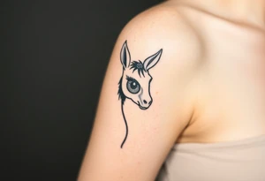 donkey rose and eyeball tattoo idea