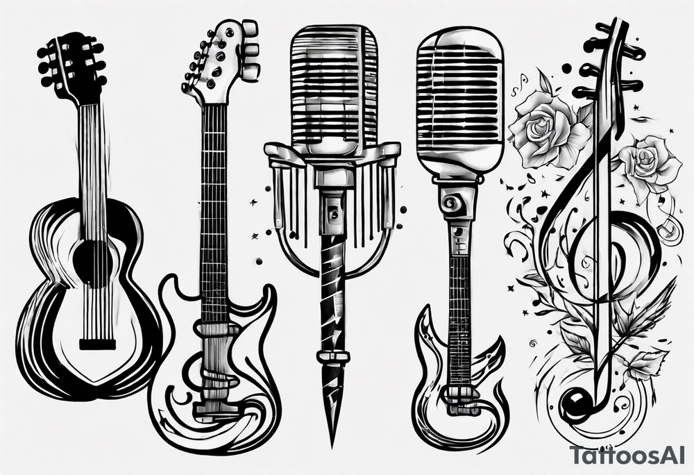 music 5line tattoo idea