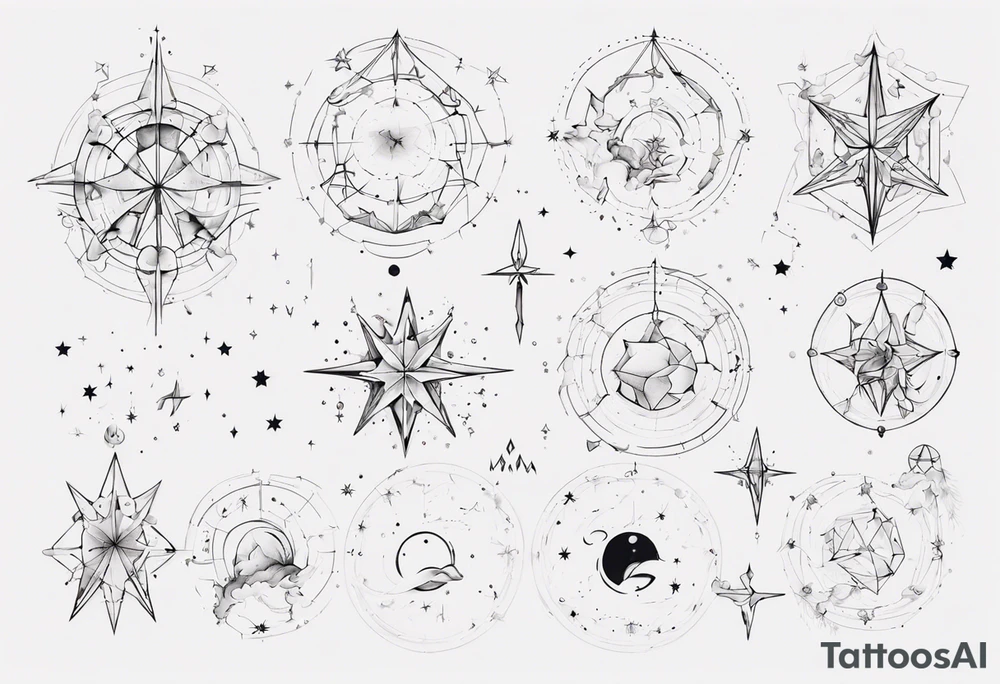 Constellations for next to someone's ear tattoo idea