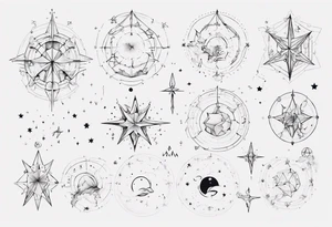Constellations for next to someone's ear tattoo idea