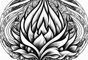 Water and flames tattoo idea