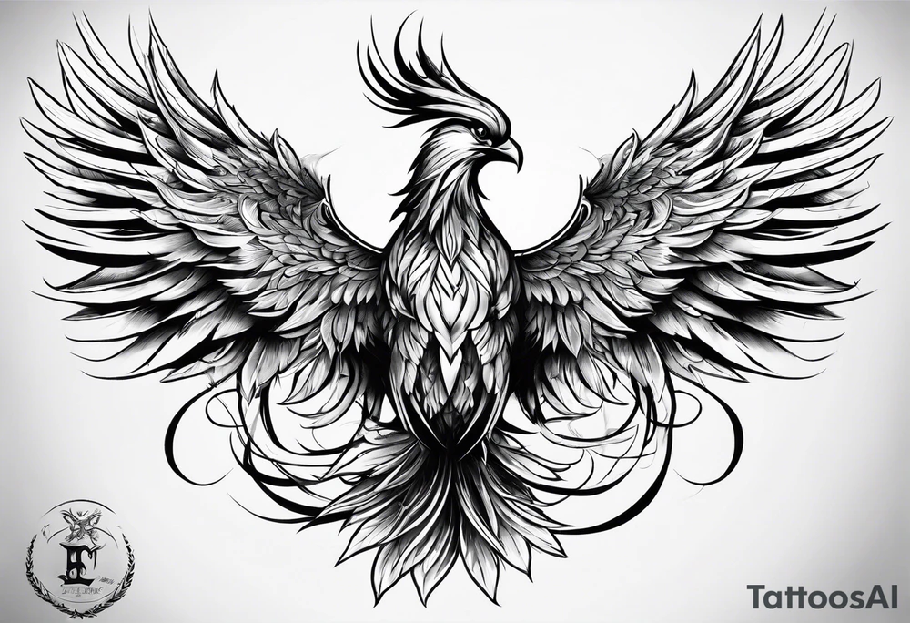 Heavy metal is phoenix being reborn tattoo idea
